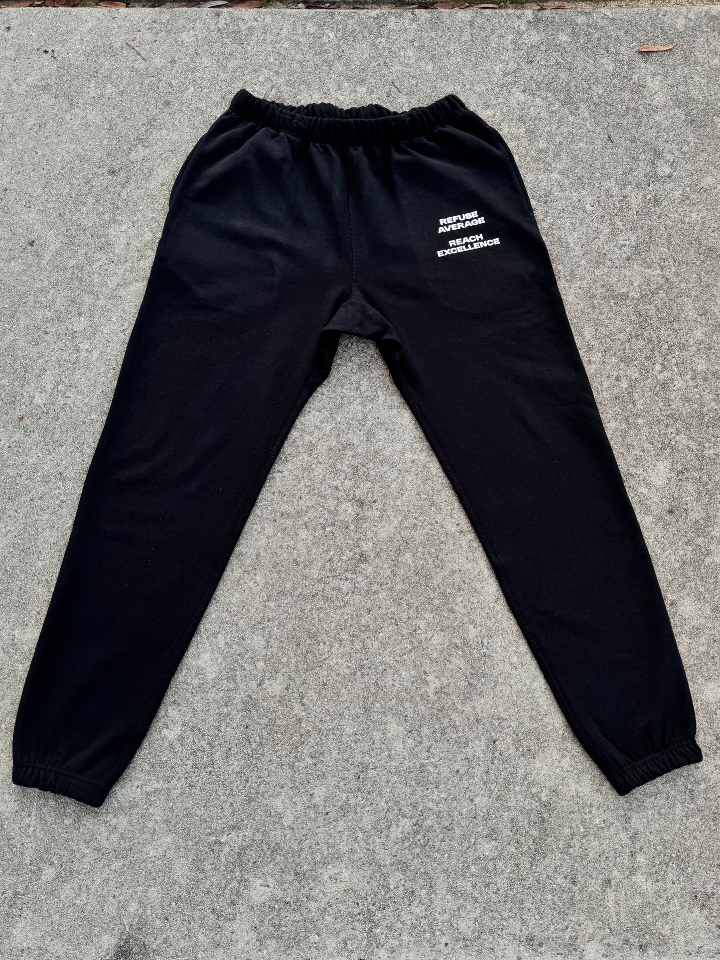 Black Refuse Average Reach Excellence Sweats